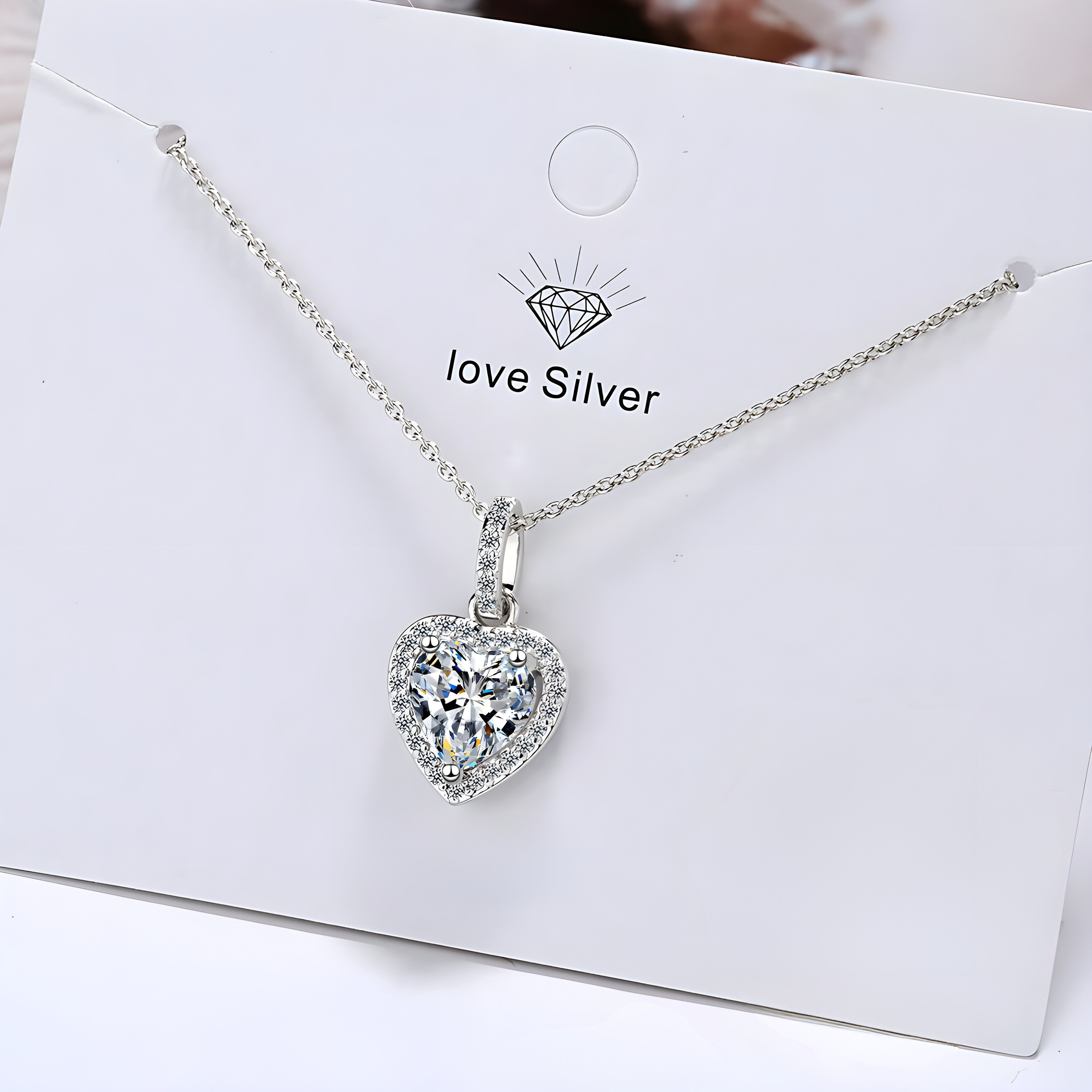 925 Sterling Silver Heart Necklace