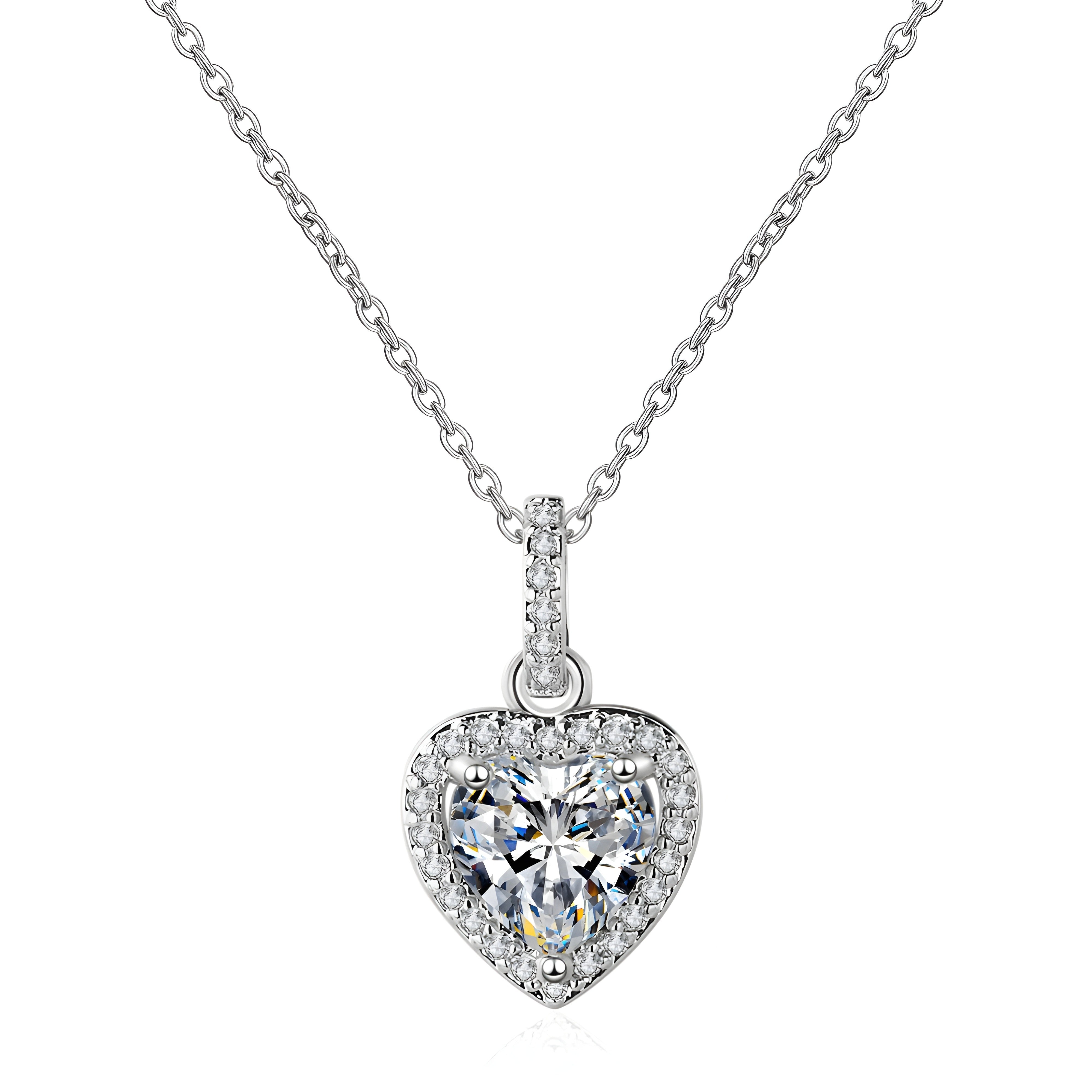 925 Sterling Silver Heart Necklace