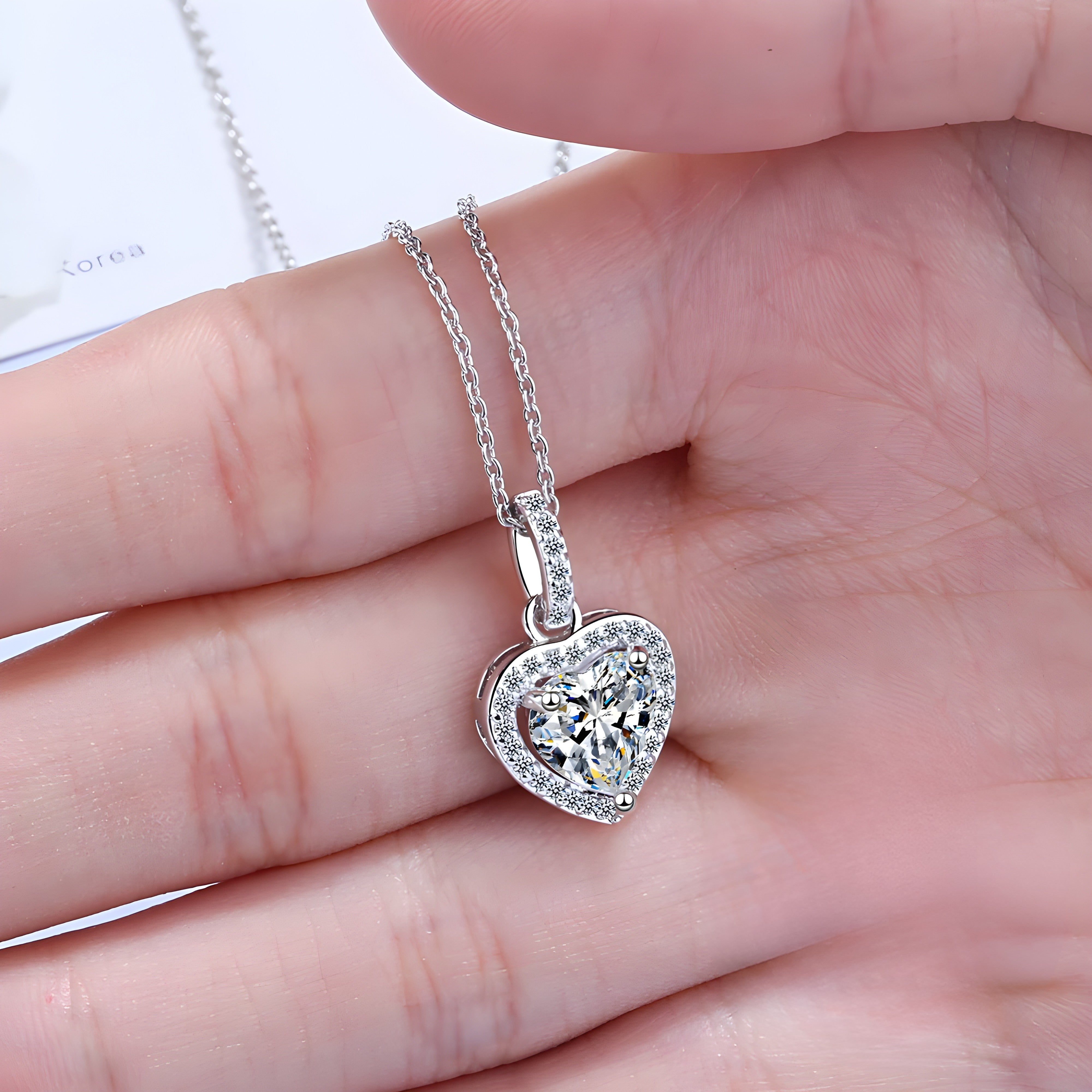 925 Sterling Silver Heart Necklace